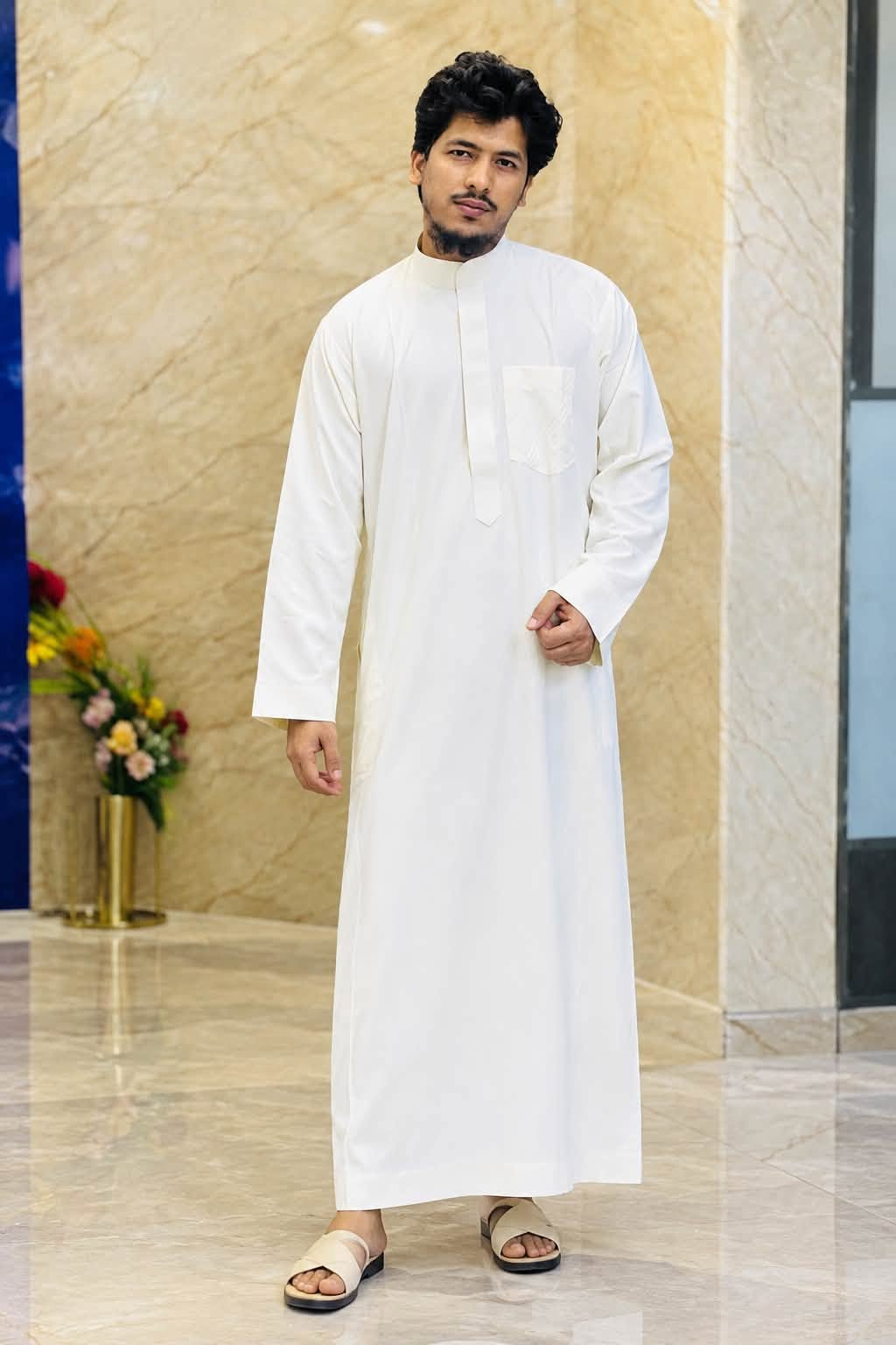 Jeddah Cotton Arabian Thobe - Pure White